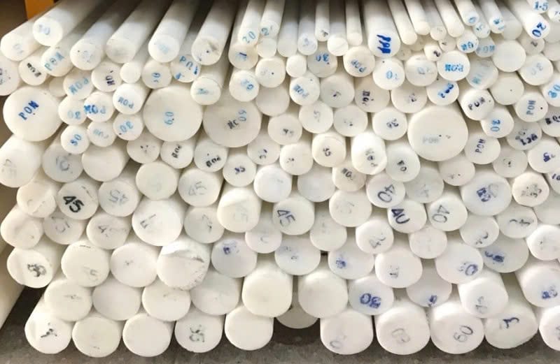 Cây nhựa POM trắng